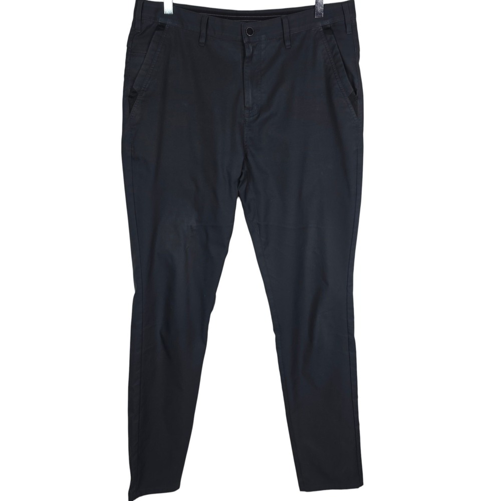 Jack Archer Pants Mens 33 Gray Microfiber Chino Slim Tapered Travel Casual